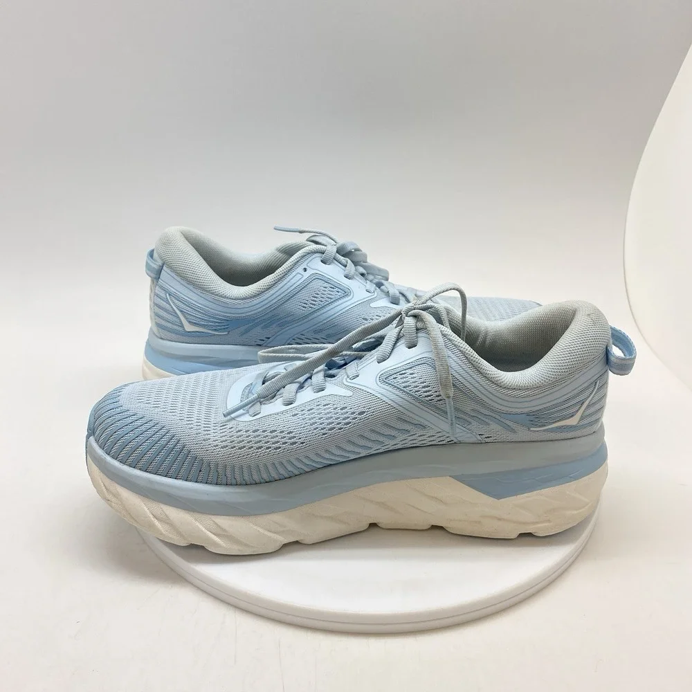 Hoka One One Sneakers Womens 8.5  Bondi 7 1110519 IRW Blue Gym Running Shoes